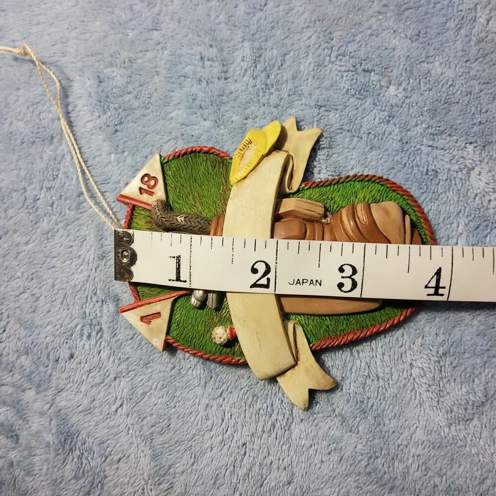 Vintage Golf Bag Christmas Ornament Blank Banner Personalizable Resin Sports 4